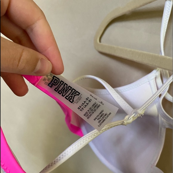 Pink Strappy Front with a T Back Swim top - Picture 4 of 4